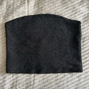 Shimmering Black Tube Top